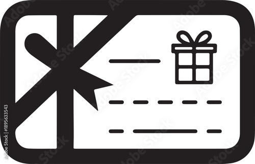 awesome gift coupon icon silhouette
