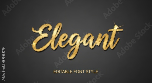 Elegant golden text effect on a dark background for design.
