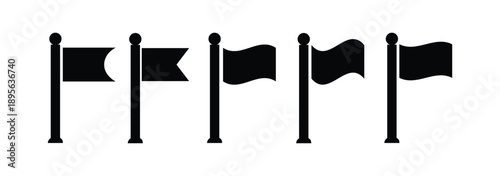 Racing flag icon vector. Race flag icon set. Start and finish crossed flags for game, app, and website, symbol illustration