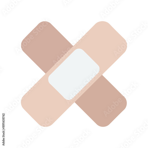 Crossed Plasters First Aid Icon Medical Treatment Bandage Symbol