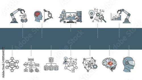 Industrial robotics and automated production line with gears and machinery.