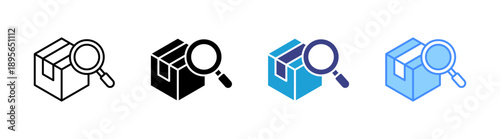 Inspection icon set multiple style collection