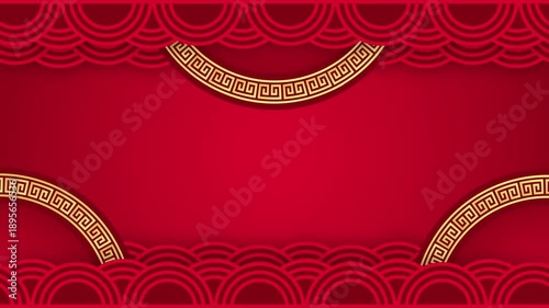 background for chinese new year festival There are lanterns and Chinese fans spinning.