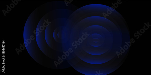 WiFi or scanner light effect, red and blue glowing sonic waves, good or bad signal concept. Neon no signal icon. Wireless network symbols.