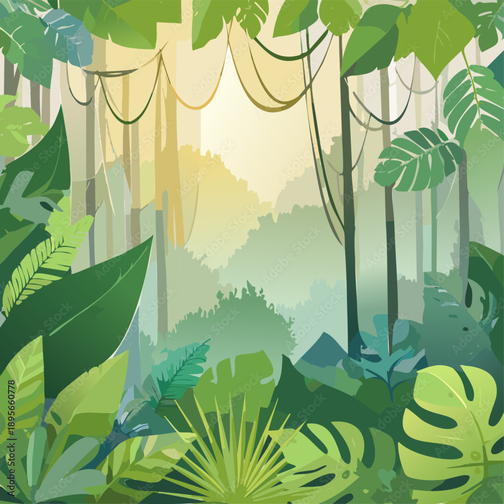 Obraz premium green forest background