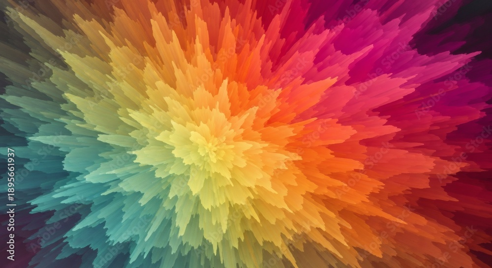 custom made wallpaper toronto digitalRainbow Bloom Abstract Explosion of Vibrant Color  Dynamic Growth.