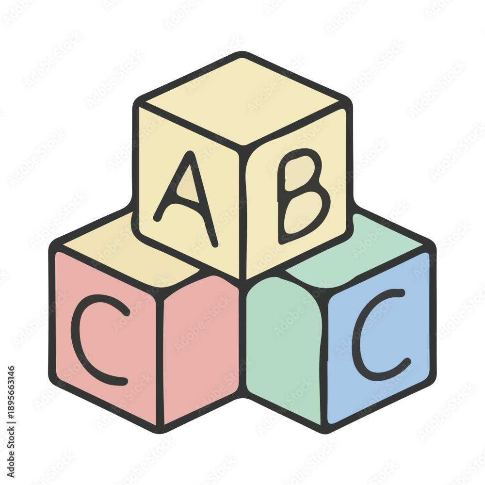 Obraz premium Colorful alphabet toy blocks