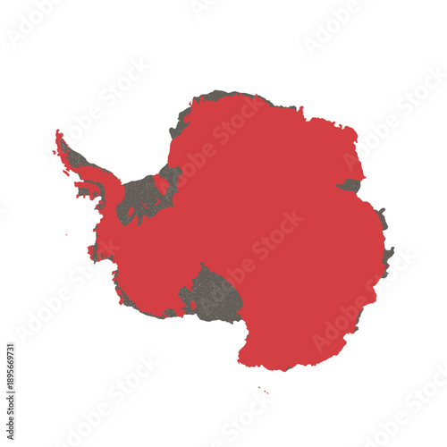 Map of Antarctica, sign silhouette. World Map Globe. Vector Illustration isolated on transparent background. Antarctic continent.