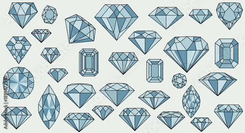 Diamond Cuts: Collection of Gemstone Shapes