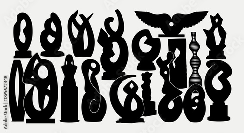 Abstract Sculpture Silhouettes Collection