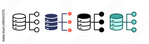 Data Flow line icon