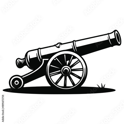 old cannon vector illustration