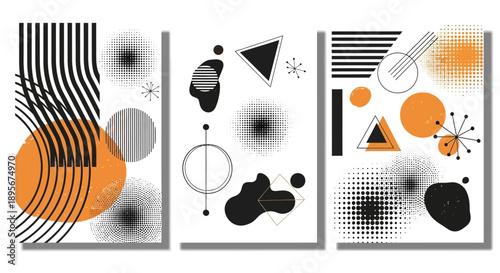 Abstract Geometric Art Prints Set