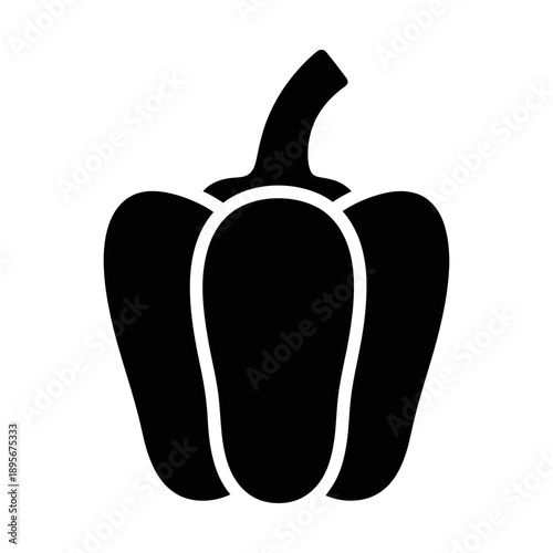 bell pepper fresh harvest glyph icon