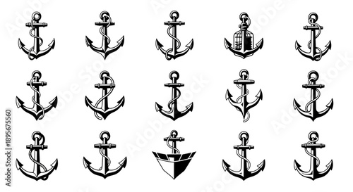 Anchor Set: Nautical Symbol Collection
