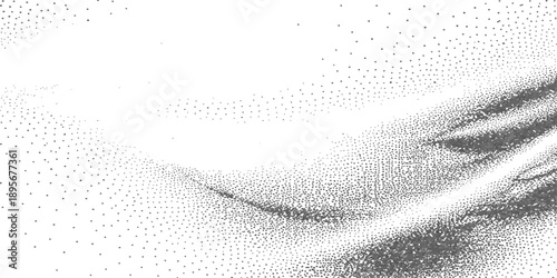 Abstract black and white background featuring a textured winter snow pattern on a macro lace fabric material design for a cold wedding backdrop wallpaper