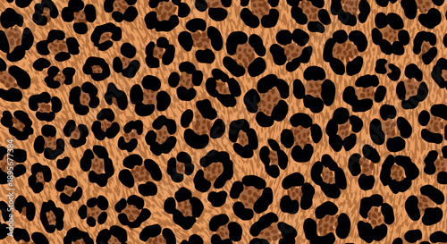 A close-up view of a vibrant and detailed leopard print pattern.