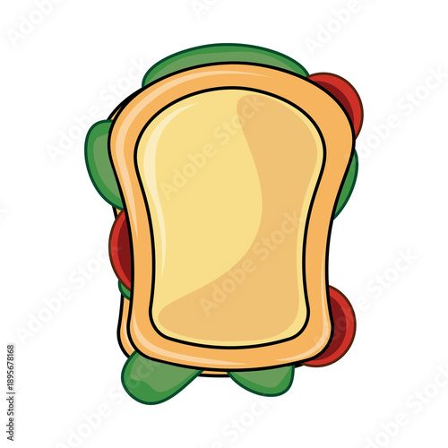 A complete sandwich filled with green lettuce and red tomato slices
