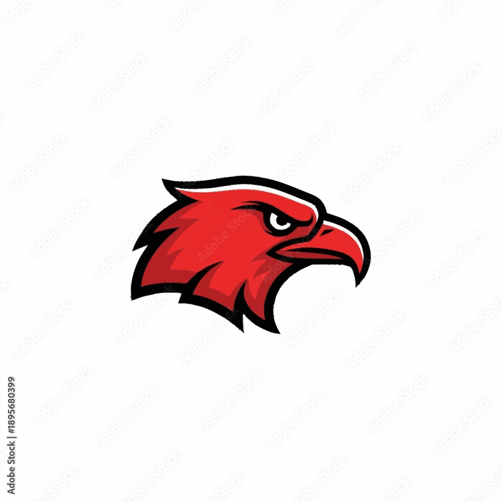 Obraz premium Red Eagle Head Mascot Logo Design.