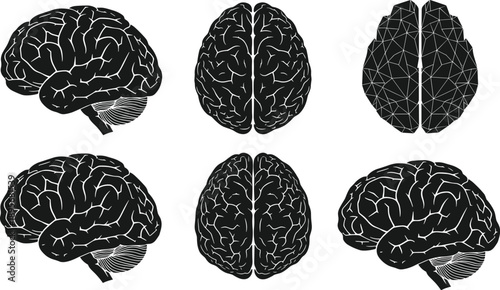 Musician and singer silhouette icons, performance art symbols, vector illustration, black design, minimal layout, live music graphics