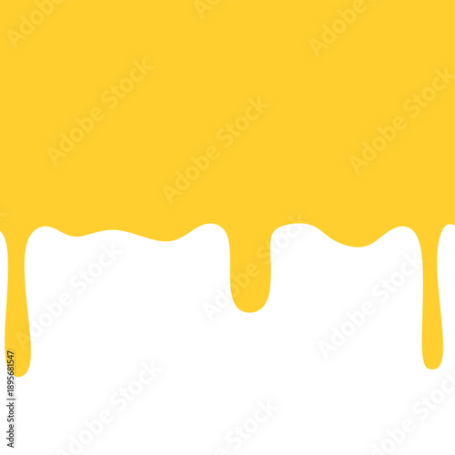 Flowing Melted Cheese Design. Cheese Melt Drip Illustration. Perfect for restaurant menus, snack packaging, food posters