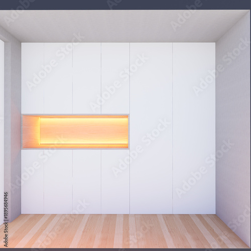 odern minimalist interior design of a Mediterranean apartment in Spain, featuring open plan living, natural light, high-end materials, and sustainable architectural details. 3D architectural visualiza