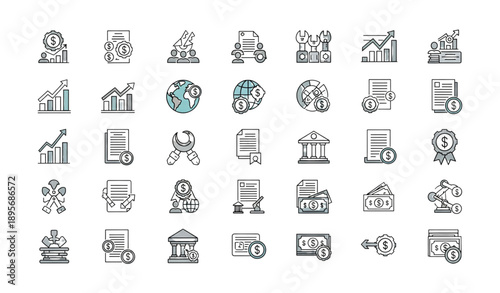 Corporate Business and Finance Modern Vector Icon Pack