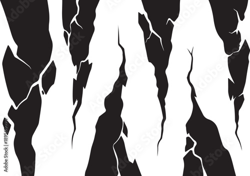 Black and white abstract cracked background texture design element