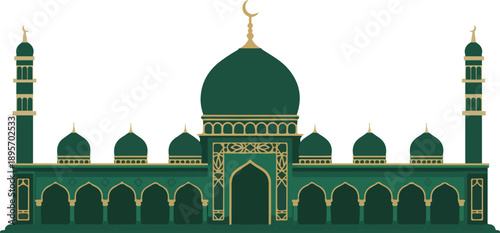 A mosque vector with clean lines and peaceful vibes
