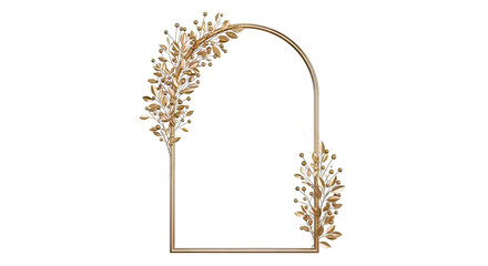Golden Arch Frame with Floral Accents