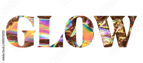 Glow Effect Colorful Text Design.