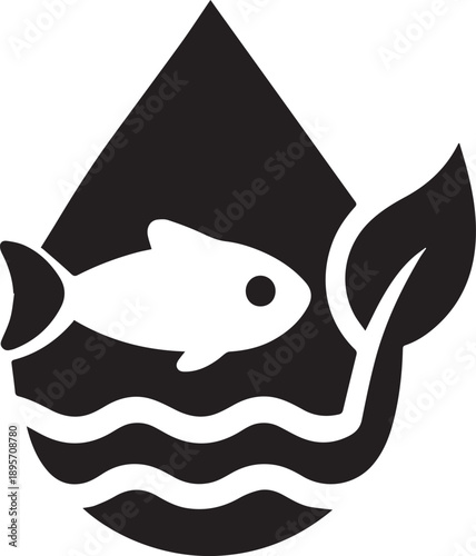 Sustainable Fishing and Water Conservation Icon Eco Concept
