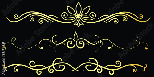 Photography Set of decorative divider elements