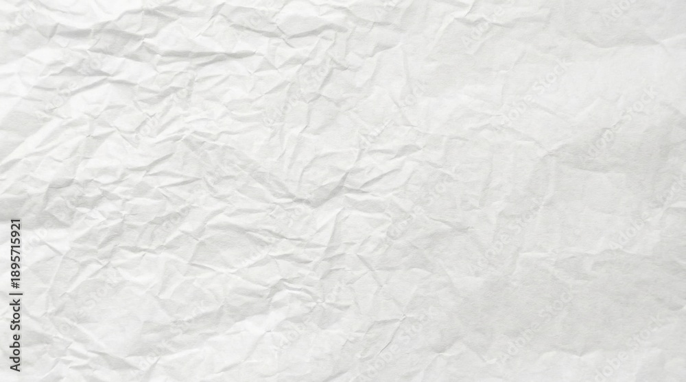 Naklejka premium Crumpled white paper texture background,minimal abstract design concept for mockup,graphic resource or printable template
