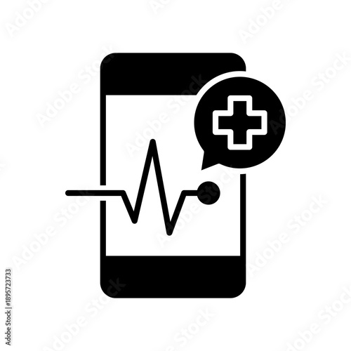 Mobile Healthcare glyph icon