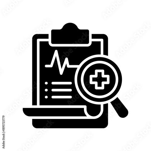 Diagnosis glyph icon