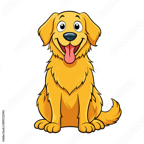 golden retriever dog vector design 
