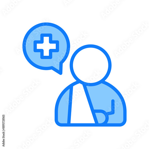 Injury blue icon 