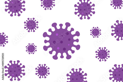 Virus pattern vector on white background, stylized virus particles. Nipah virus, Monkeypox, Covid. Medical and healthcare concept for infectious disease, outbreak awareness, virology, public healty