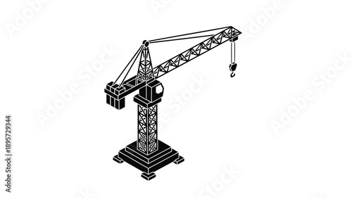 Vector illustration of a construction crane