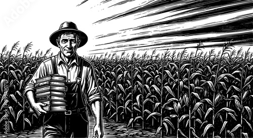 Deceptive agricultural practices showcased through minimalist br
