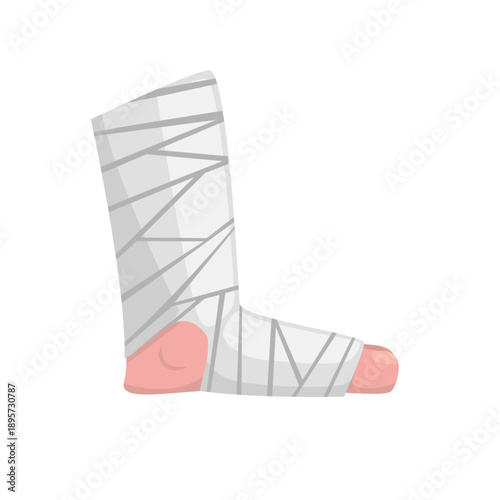 Ankle foot wrap vector illustration, foot wraps icon vector, foot and ankle guard vector image, stretchy foot support icon