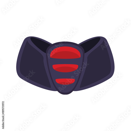 Groin protector icon vector, groin guard vector illustration, abdominal and groin protector guard for boxing muay thai training, martial arts training equipment icon