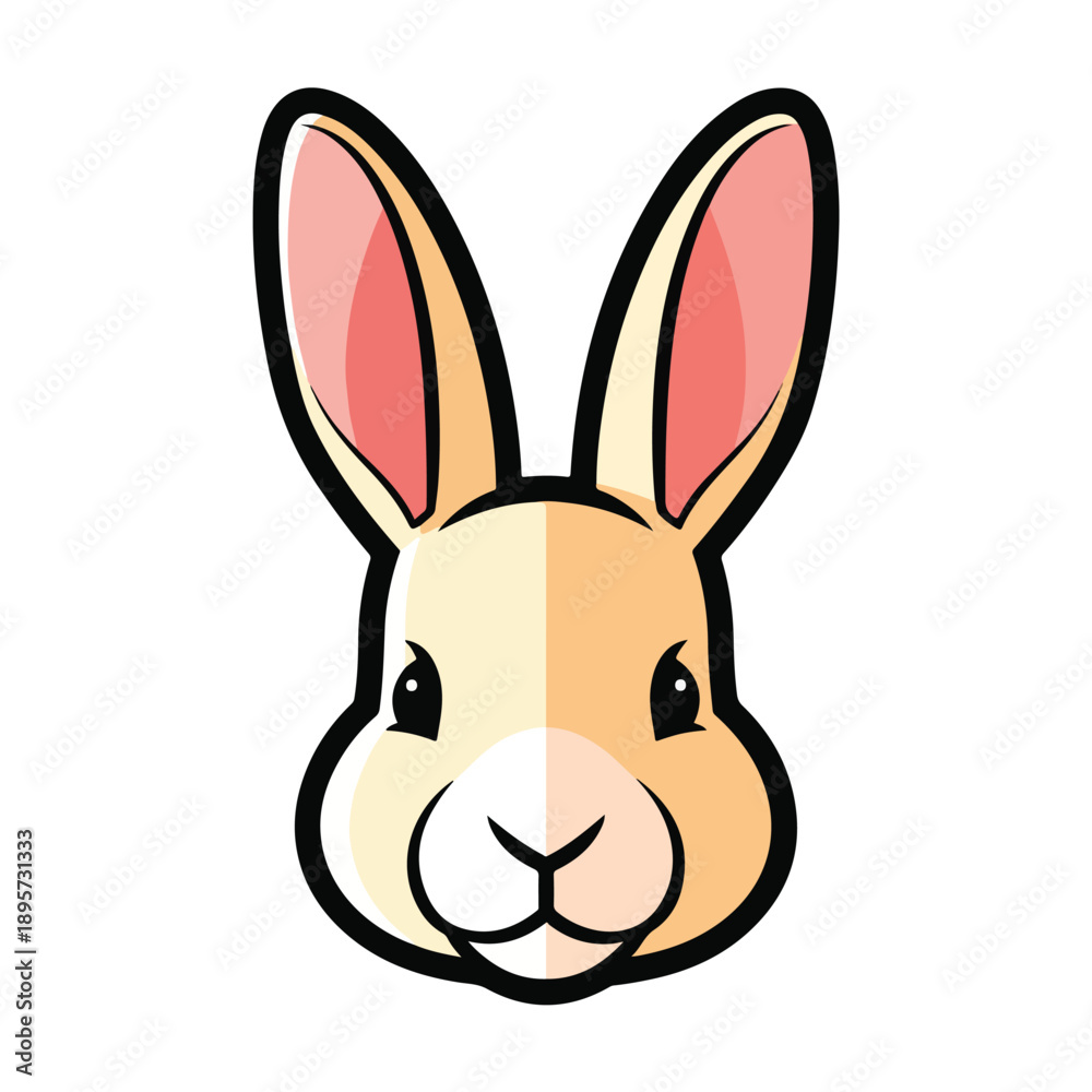 Fototapeta premium A cute rabbit head