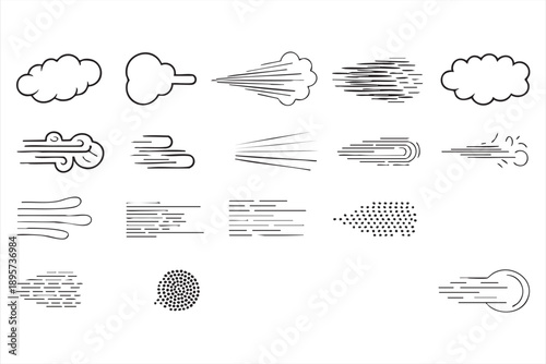 Minimal Wind Motion Lines for Dynamic Graphic Design