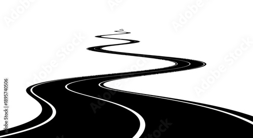 Winding Road Ahead: Perspective View