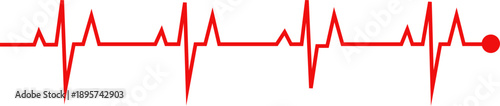 Heart Rhythm Icon Vector Illustration For Medical Healthcare Cardiology Design With Pulse Line Symbol In Modern Style Collection Group Monitoring Iconography.
