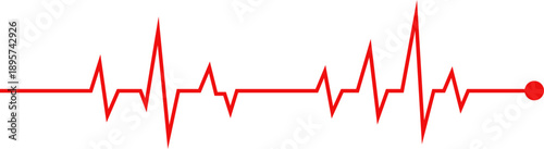 Heart Rhythm Icon Vector Illustration For Medical Healthcare Cardiology Design With Pulse Line Symbol In Modern Style Collection Group Monitoring Iconography.