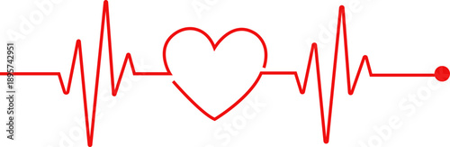 Heart Rhythm Icon Vector Illustration For Medical Healthcare Cardiology Design With Pulse Line Symbol In Modern Style Collection Group Monitoring Iconography.
