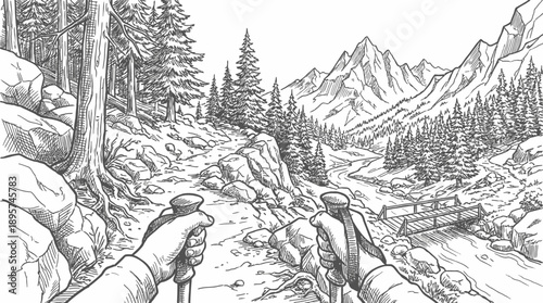 Mountain Exploration in Nature's Beauty